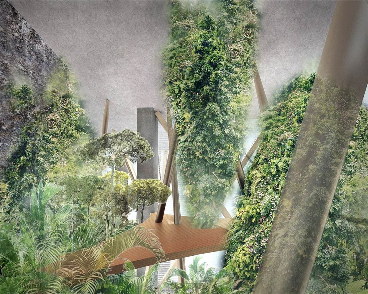 The Chicago Gateway — render of the sky park high in the tower