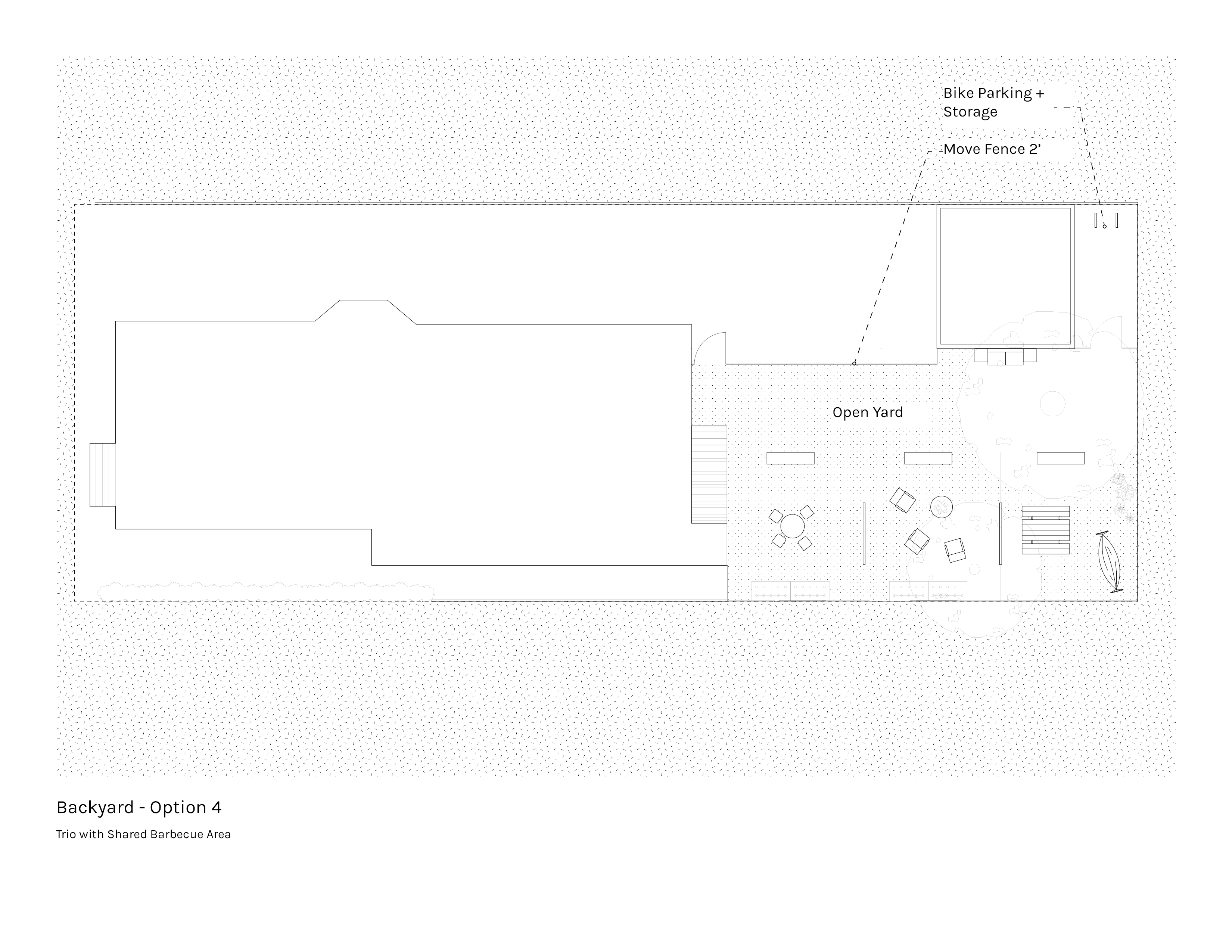Backyard No. 1 — plan option 5, flexible layout for tenants
