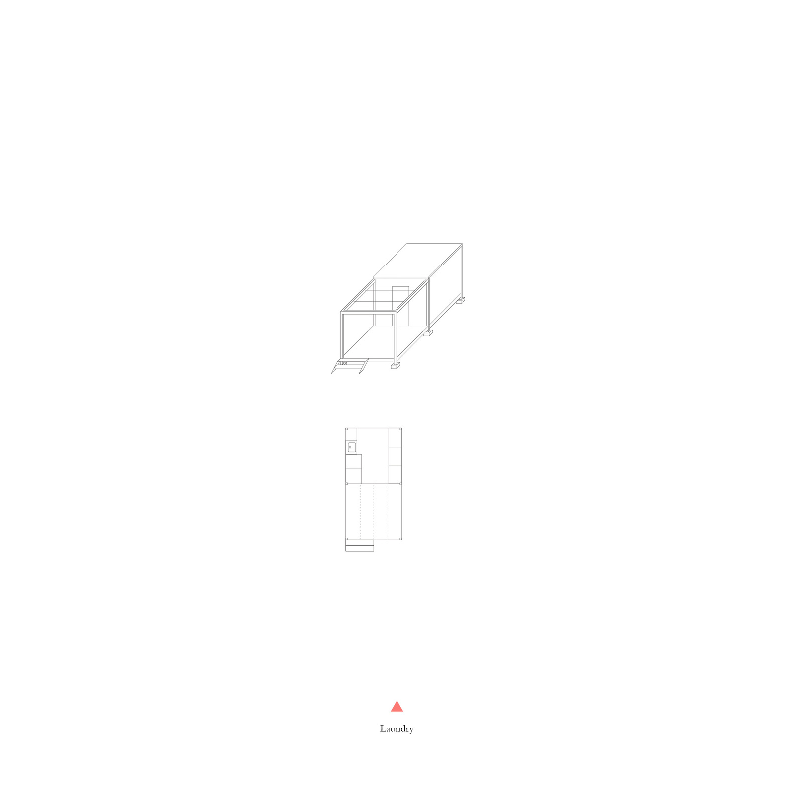 Labor of Love — care pavilion axon and plan from the kit of parts