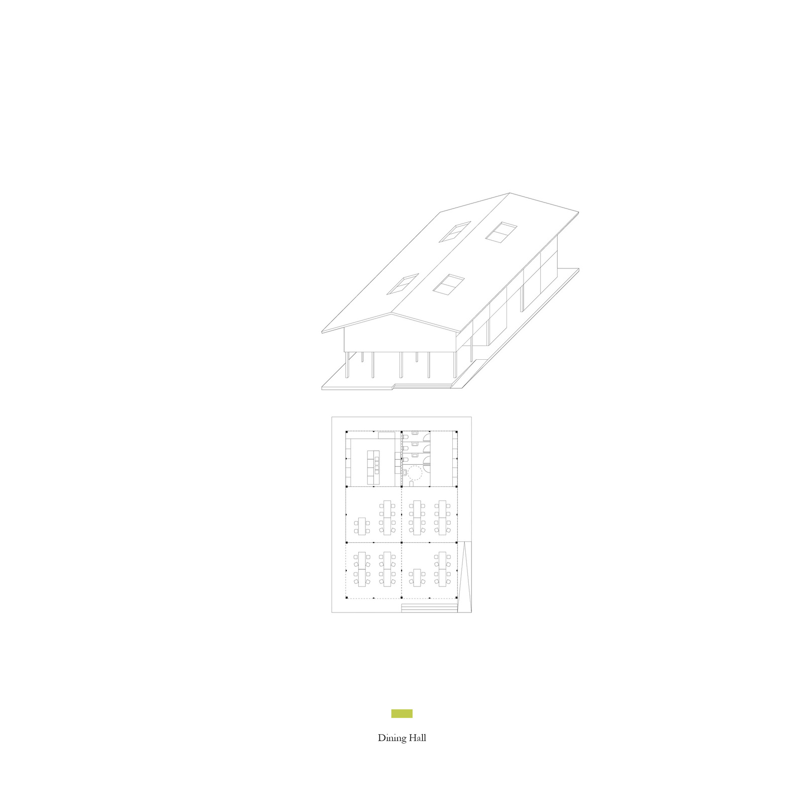 Labor of Love — agricultural school barn axon and plan