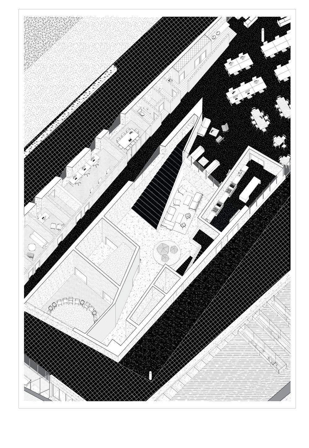 Kintsugi — full building axonometric