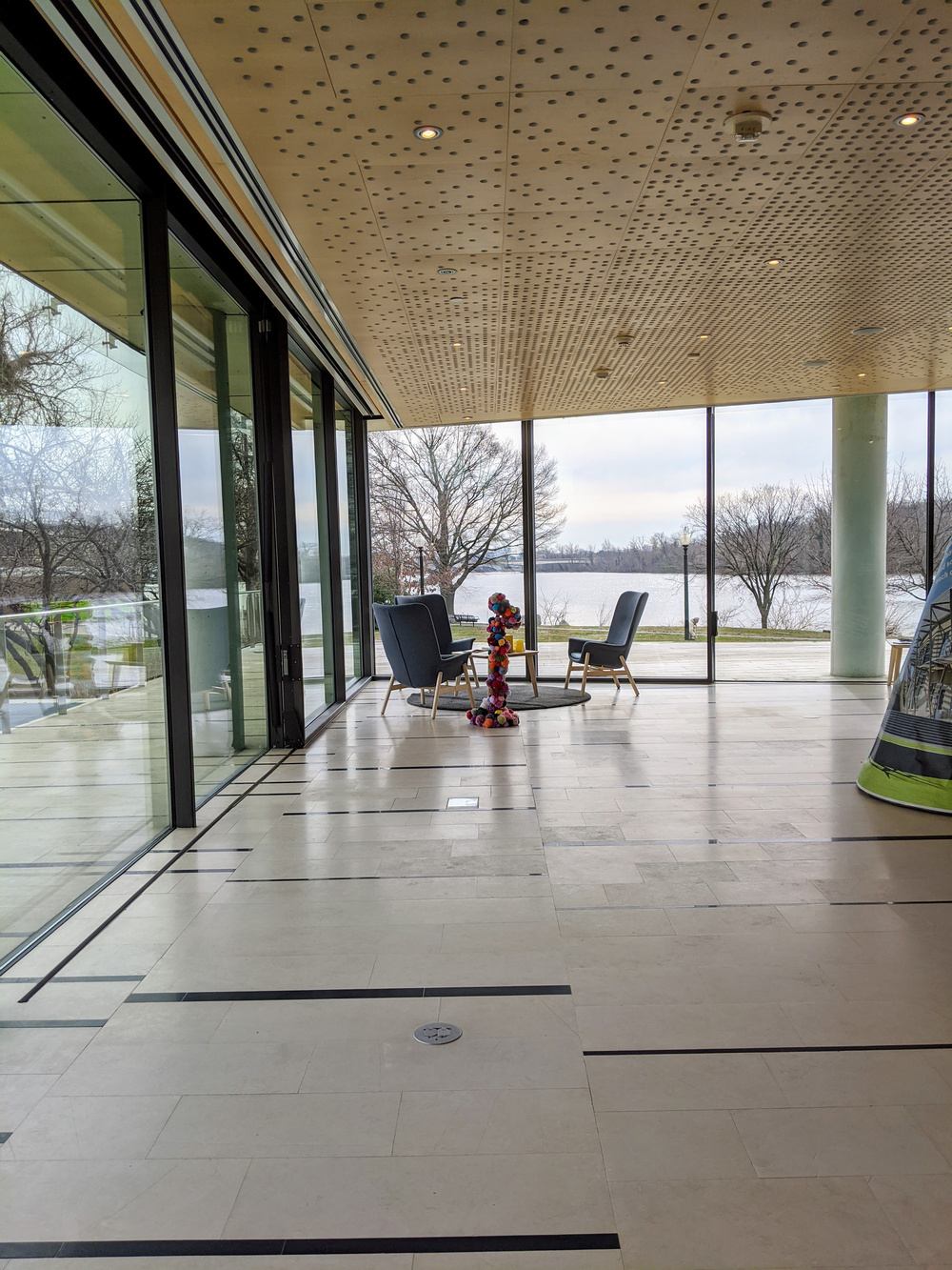 Learning from Sweden — visitors reading the exhibition panels