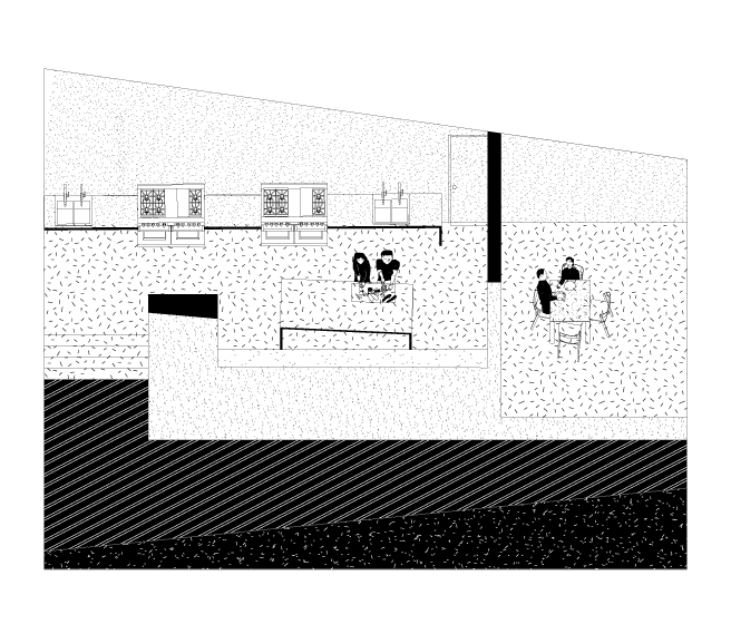 Kintsugi — oblique drawing of the restorative justice center