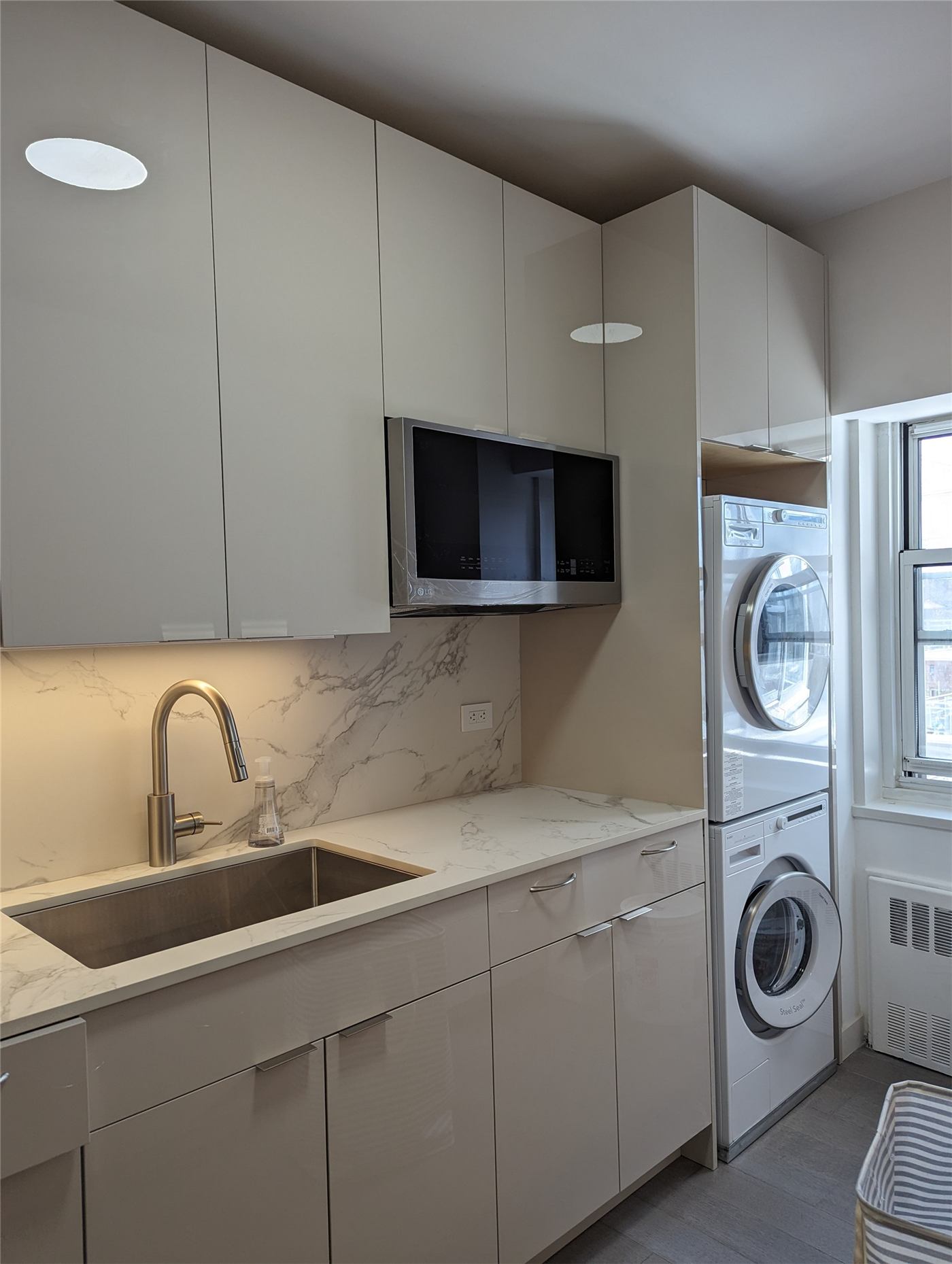 Condo No. 1 — renovated interior with refreshed walls and millwork removed