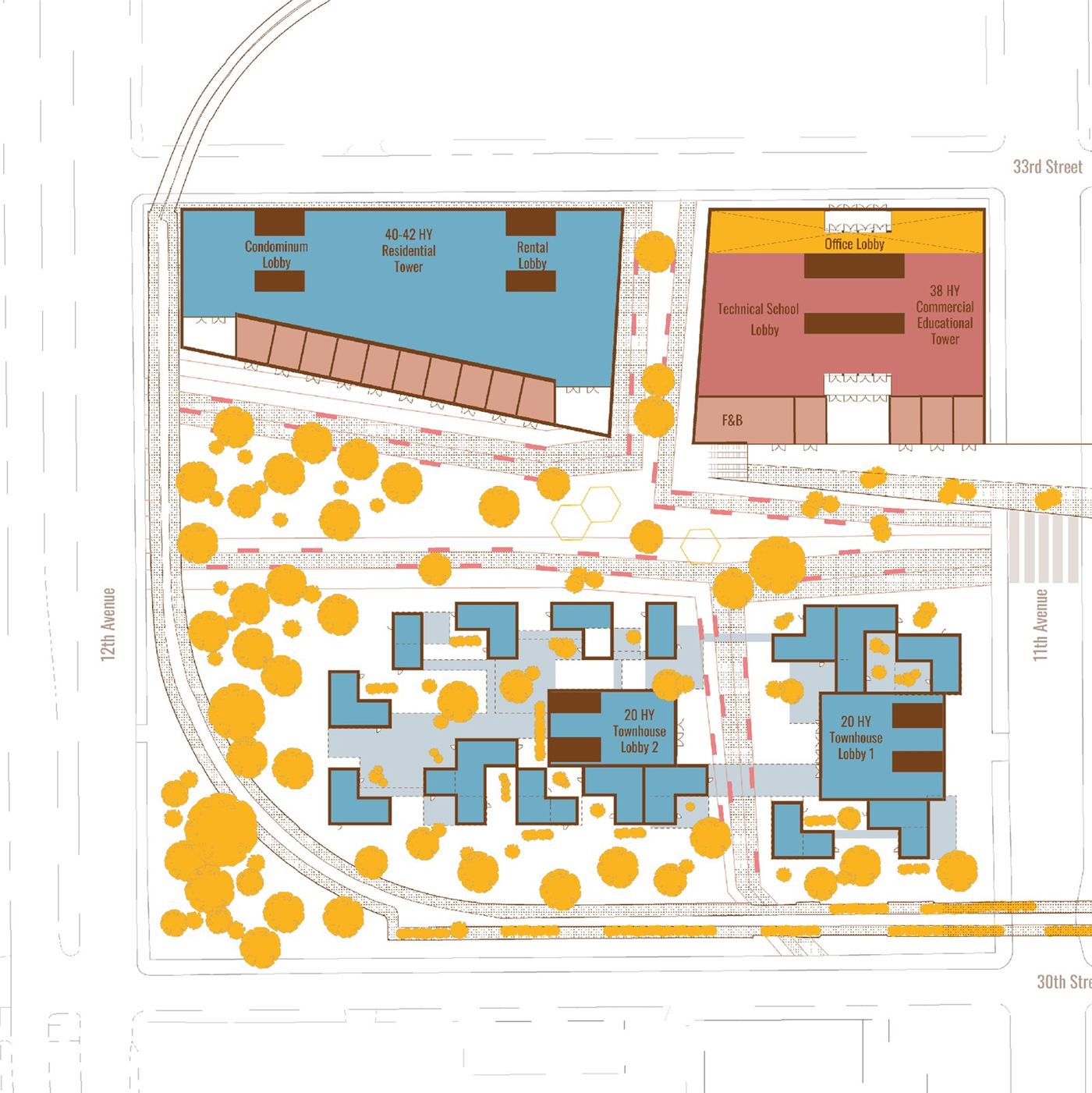 RE: Hudson Yards — site plan of the Western and Eastern Railyards