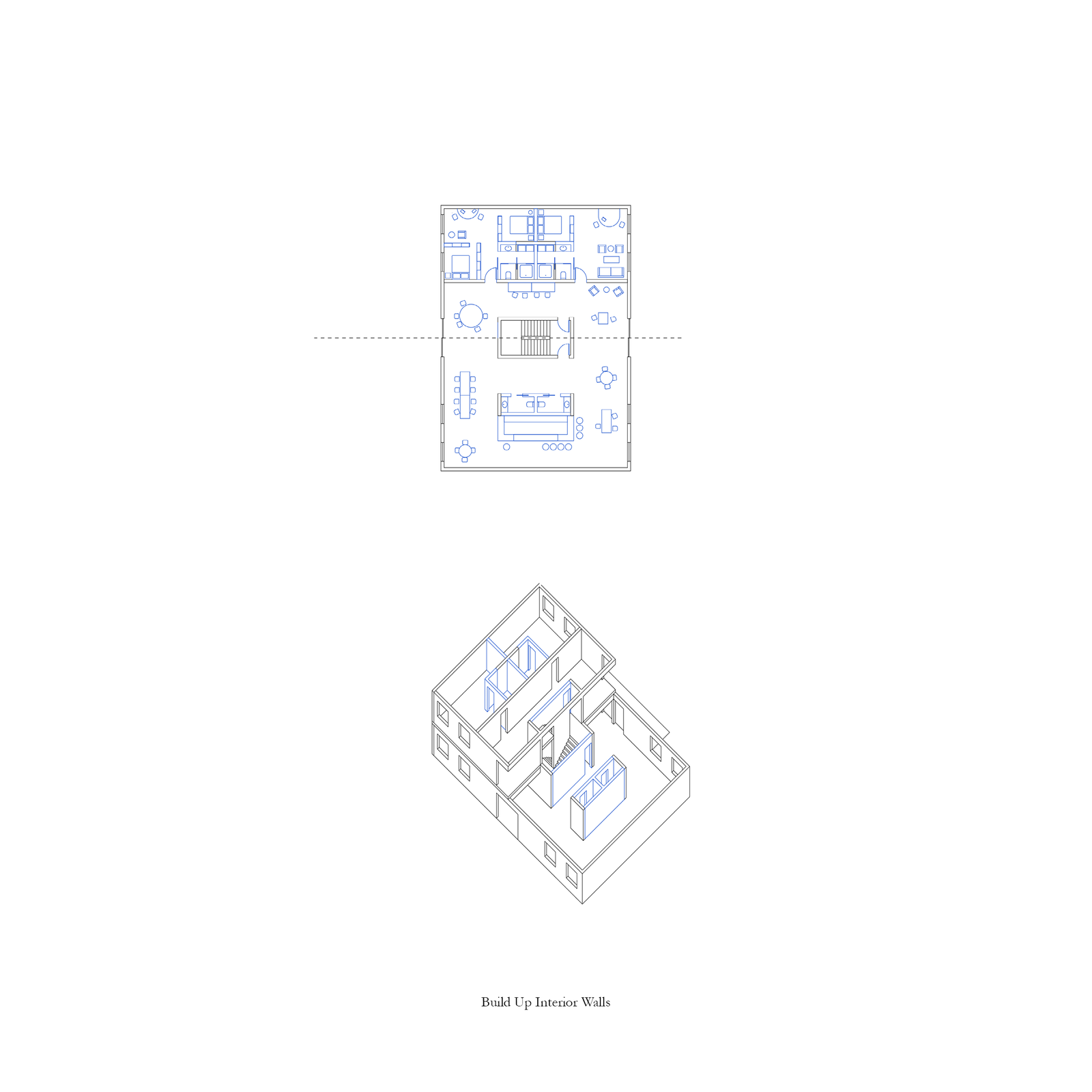 Labor of Love — renovation manual axon of co-living floors